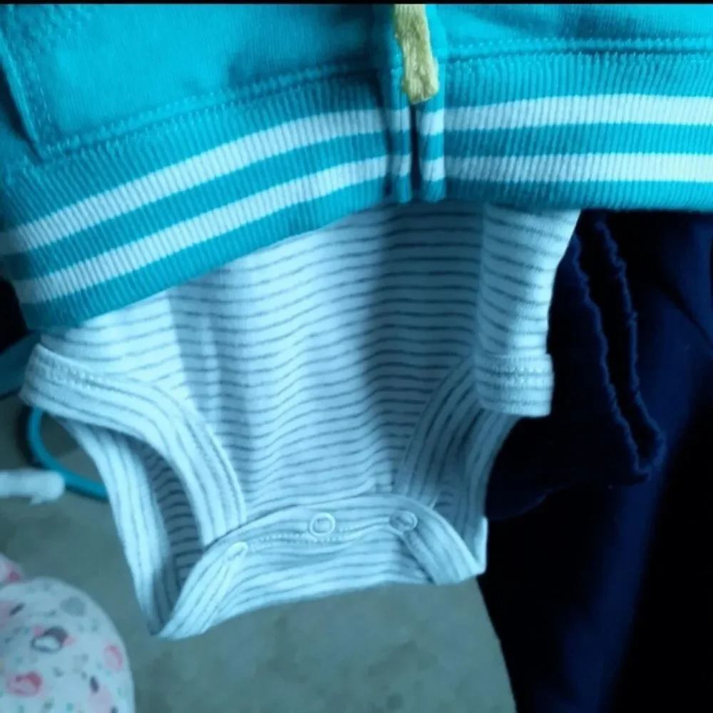 Carter's Blue Jacket top and pants. new infant baby set